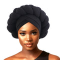 Plain Stretchy African Big Braid Head Wrap Headwrap Bonnet Headscarf Hat Twist Turbans for Ladies