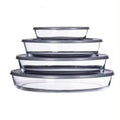 Eco-Friendly Heat-Resisting  Glass Baking Dish Tray Microwave Safe High Borosilicate Glass Bakeware