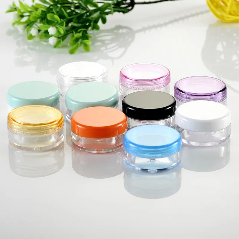 Manufacturer Custom 3G Plastics Mini Portable PS Jar Clear Colorful Mini Makeup Storage Bottle for Skin Care & Cosmetics