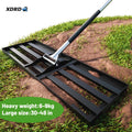 Gardease Lawn Leveling Rake 30x10 Heavy Duty Professional Grade Powder Coated Galvanized Steel Soil Sand Garden Rubber Handle