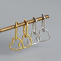 2024 NEW Fashion Minimalist Earrings Jewelry 925 Sterling Silver Heart Earrings 18k Gold Plated Hoop Earring for Women