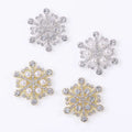 Simple Hexagonal Snowflake Flower Plate Rhinestone Buckle Alloy for DIY Hair Clothing Jewelry Accessories Making
