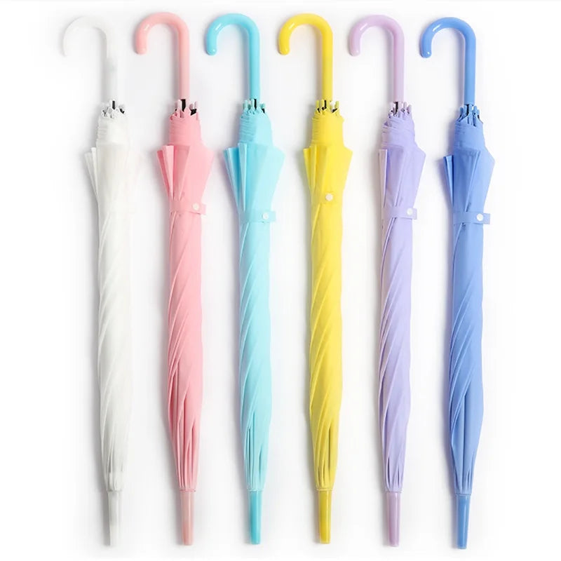 Wholesale Custom Designed Automatic Open Straight Outdoor Rain Transparent Clear Umbrella Plastic Logo Printing for Weddings