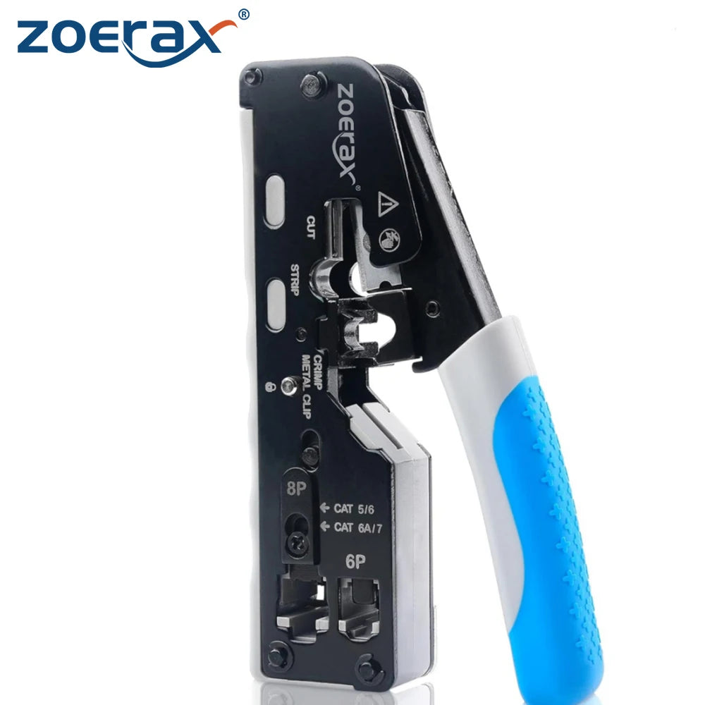 ZoeRax RJ45 Cable Matters Modular Ethernet Crimping Tool Cat5 Cat6a Cat7 Crimping Tool for Shielded Pass-Through Connectors