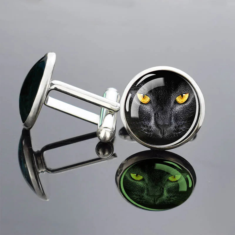 Wolf Cufflinks Vintage Design French Shirt Accessories Simplicity Silver Color Metal Cuff Links for Men