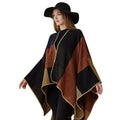 Autumn and Winter Fashion Warm Poncho Women Travel Capes Scarf Cashmere Ladies Scarves Warm Shawls Big Plaid Long Capes