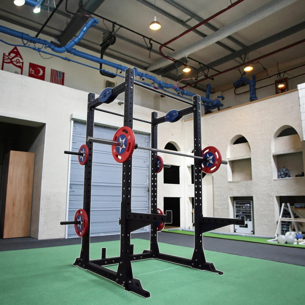 Commercial Fitness Gym Equipment Power Rack Power Cage Squat Rack Metal Customizable Size