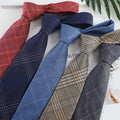 Top Quality Popular Gravata Trabalhada Striped Necktie Wholesale Classic Fashion Checked Red Tie Lot Stock Checked Tie Black