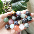 Natural Gemstone Mini Healing Crystal Ball Sphere Quartz Feng Shui Ornaments Hand Carved Planet UFO Crystal Stone Jupiter