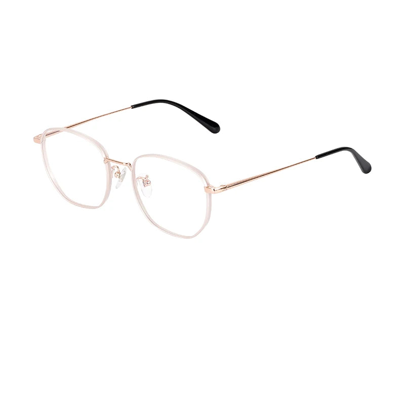 Women's New Fashion Retro Eyeglasses Frames Diamond Face Shape Match Rose Gold Titanium Wholesale