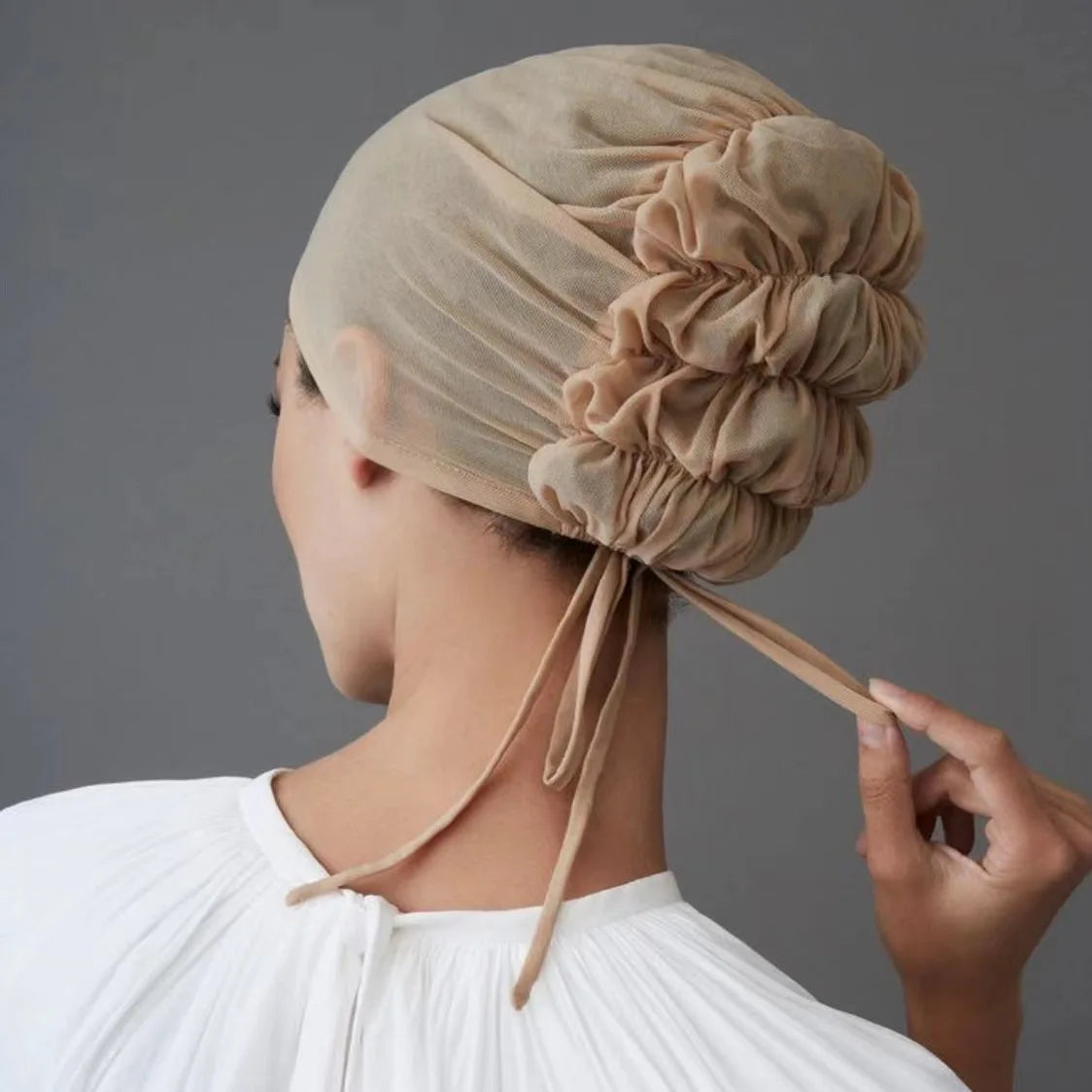 Latest Design Breathable Stretchy Net Underscarf Chic Muslim Chemo Hair Loss Hats Feminine Hijab Caps Undercap Turban for Summer