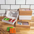 Environmentally Friendly Recyclable Disposable Food Grade Healthy Burger Packaging Box Food Kraft Paper Tray for Lunch Box
