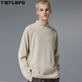 Customized Logo Gym T-shirt with 1/4 Zipper Stand-up Collar Men's Jogging and Golf Shirt.