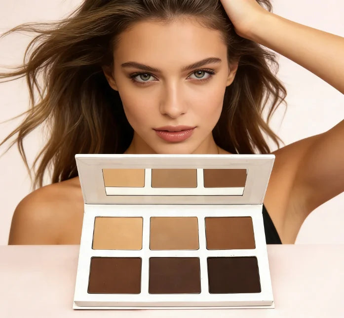 Custom Shimmer & Matte Makeup Palette for Professional Contouring | Multi-Formula Design for Flexible Beauty Branding