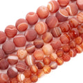Wholesale Loose Bead StrandRound 10mm Red Agate White Line Stone BeadsEnergy Stone for Jewelry Making