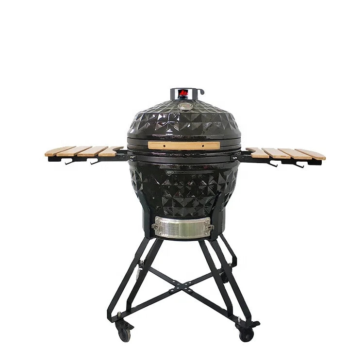 KIMSTONE 24 Inch  Outdoor Charcoal  Bbq Grill Kamado Bbq Grill Smoker Ceramic Bbq Grills