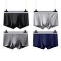 New Men's  Solid Polyester Breathable  Boxer Man Underwear