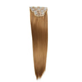 WS06T Women's Four Piece Set Straight Natural Synthetic Clip-In Hair Extensions for Long Hair