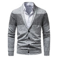 Classic Hit Color Slim Fit V-Neck Button-Up Knit Sweater Men's Cardigan 100% Polyester Breathable Spring