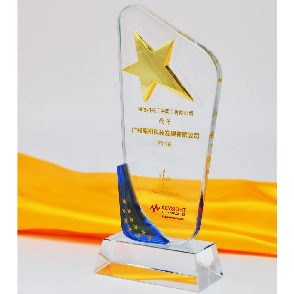 ADL K9 Star Clear Customized Crystal Trophy Crystal Craft Glass Trophy Award
