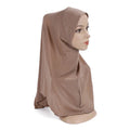 New Plain Soft Muslim Girls Women Hijab Pull on Amira Islamic Scarf Easy to Wear Head Wrap Shawl Turban Caps Bonnet