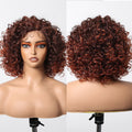 Future Fiber Red Hair Layered TShaped Front Lace Wig Long Super African Curly Lace Synthetic Wig Heat Resistant Flexible Elastic