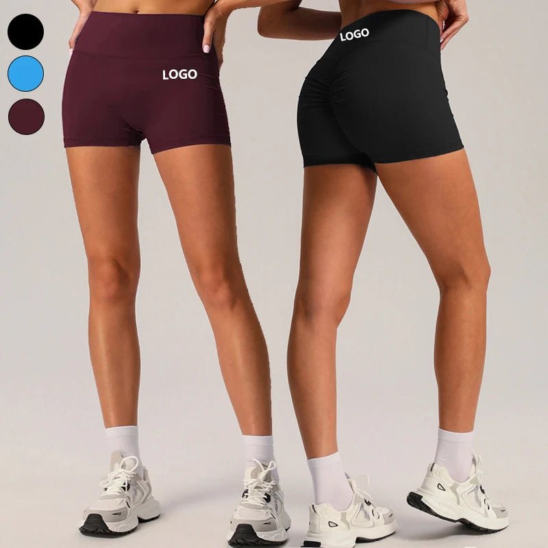 XW-sm9000-2 Scrunch Butt Wholesale Gym Sweat Workout Activewear High Waist Yoga Fitness Sports Shorts for Women MegaBDM