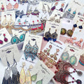 Mixed Wholesale Fashion Retro Exaggerated Earrings Golden Gemstone Ethnic Style Classical Drop-shaped Earrings