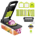 Factory Price Vegetable Slicer 16 in 1 Multifunctional Food Cutter Shredders With Basket Fruit Potato Chopper Carrot Grater