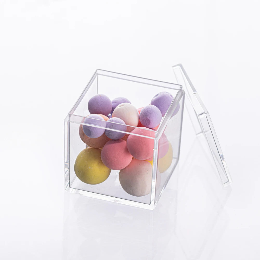 Factory Good Price Clear Candy for Favors Acrylic Cube Display Rack Square Box 55mm