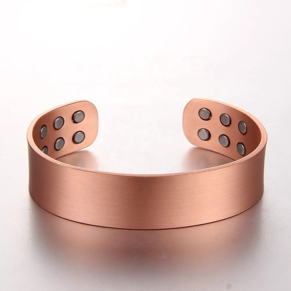 BioMagnetic Jewelry 2023 Hot Sale 99.99% Pure Copper Bangles for Arthritis Magnetic Bracelets Homme Men