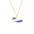Hot Sale 18K Gold Plated El Salvador Map Necklaces No Fade Stainless Steel El Salvador Map Pendant Couple Necklace
