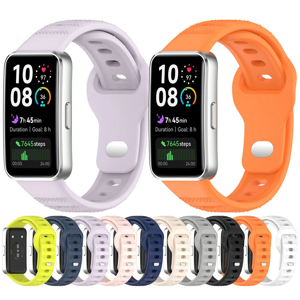 Factory Price 2025 Soft Rubber Strap for Huawei Band 10 9 8 Watch Band Silicone Sport Watchband Watch Band