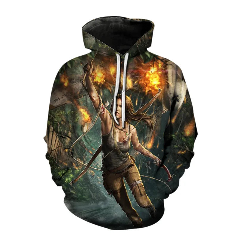 Fitspi New Hoodie 3d Digital Print Game Design Hoodie Fashion Casual Custom Pullover Sweatshirt Wholesale
