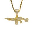 CN135  Brass CZ  Pendants Iced Out Hip Hop Necklace for Men Gold Color Silver Color