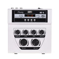 MF-8 Mini Karaoke Sound Audio Mixer Stereo Echo Mixers Dual Microphone Inputs Support BT Recording MP3 Function for TV PC Smartp