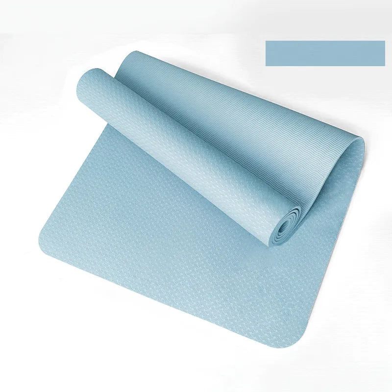 Customize Logo Double Color TPE  Private Label Fitness Exercise TPE Yoga Mat Eco-Friendly Non Slip Yoga Mats