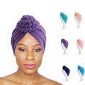 GTOP Wholesale Custom Logo Hair Accessories Braided Turban Headwraps Jersey Knit Top Knot Turbans Doughnut Head Wraps for Women