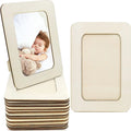 Wholesale 12pcs Unfinished Wooden DIY Photo Frame Nature Wood Photo Display Stand for Home Decor Gifts MegaBDM