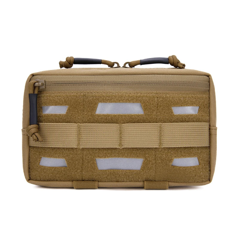 1000D Nylon Laser Cut Waterproof Durable Universal Tactical Gear Duty Waist Pouch with Reflective Stripe for Men