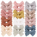 2Pcs/lot Solid Hair Bows Clips for Cute Girls Cotton Bowknot Hairpins Barrettes Kids Hair Accessories Gifts