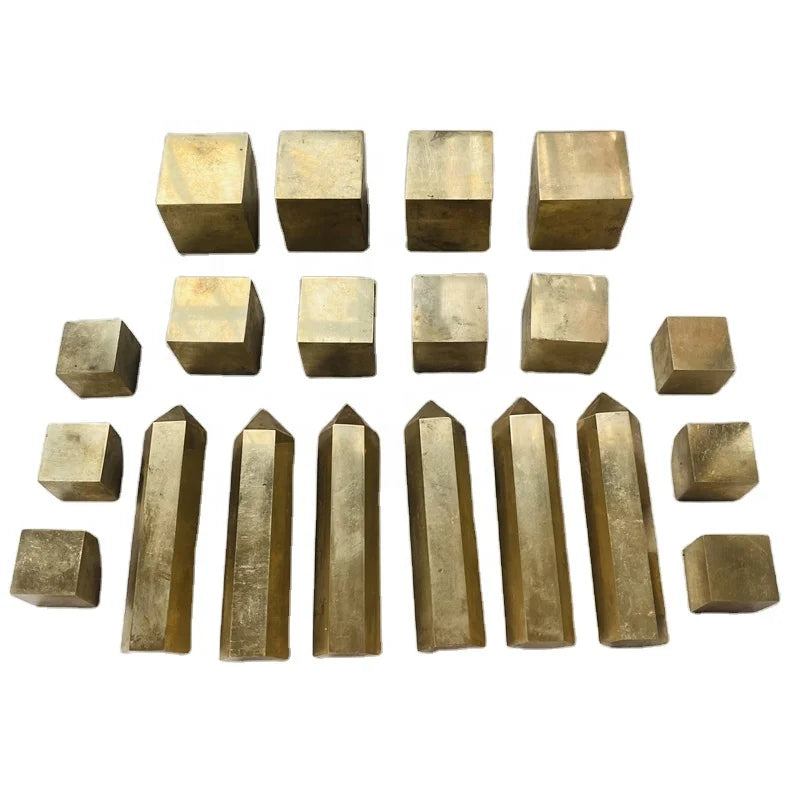 Wholesale Natural Pyrite Mineral Rock Stone Chalcopyrite Cubes and Points for Healing Decoration