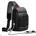 Hot Sale Waterproof Oxford Anti Theft Fashion Durable Shoulder Sling Chest Bag for Men with USB Charging Port