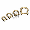 Solid Brass Carabiner D Bow Shackle Slot Screw Removable Fob Key Ring Keychain Joint Connector Buckle DIY Hardware