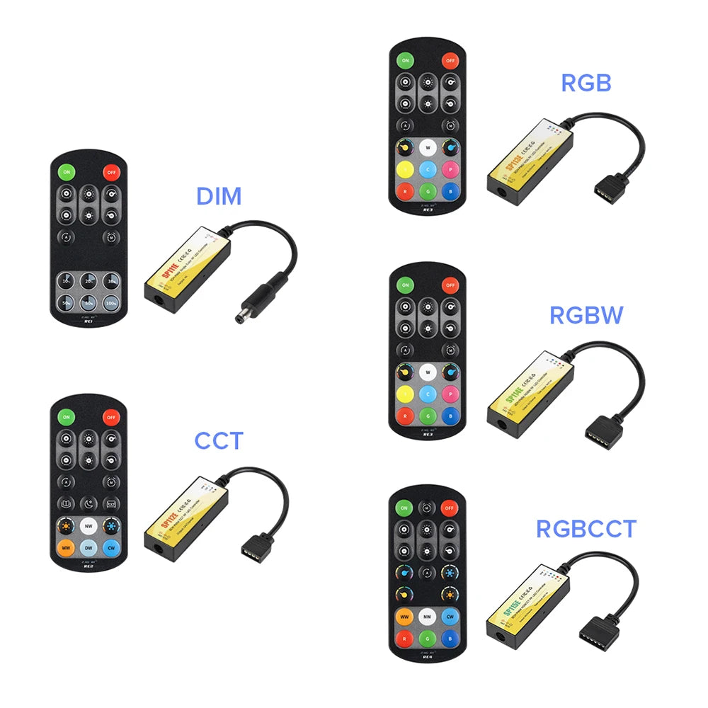Cob Fcob Series 5050 2835 Smd Strip Light Rgb Rgbw Mini Keys RF Dimmer Led Controller