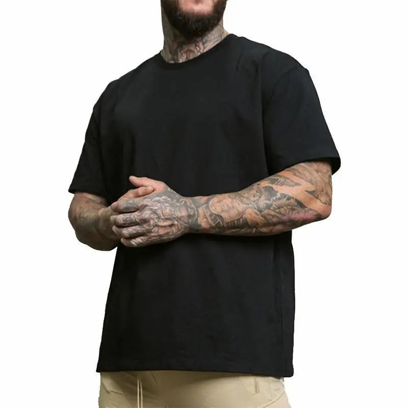 Factory's 280 Gsm 100% Cotton Oversized Plus Size T-Shirt Custom Graphic Plain Solid Jersey for Men Heavy Custom Graphic Design