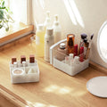 Factory Wholesale Modern Glossy Plastic Cosmetic Storage Box with Folding Handle Travel Makeup Case for Organizing Jewelry