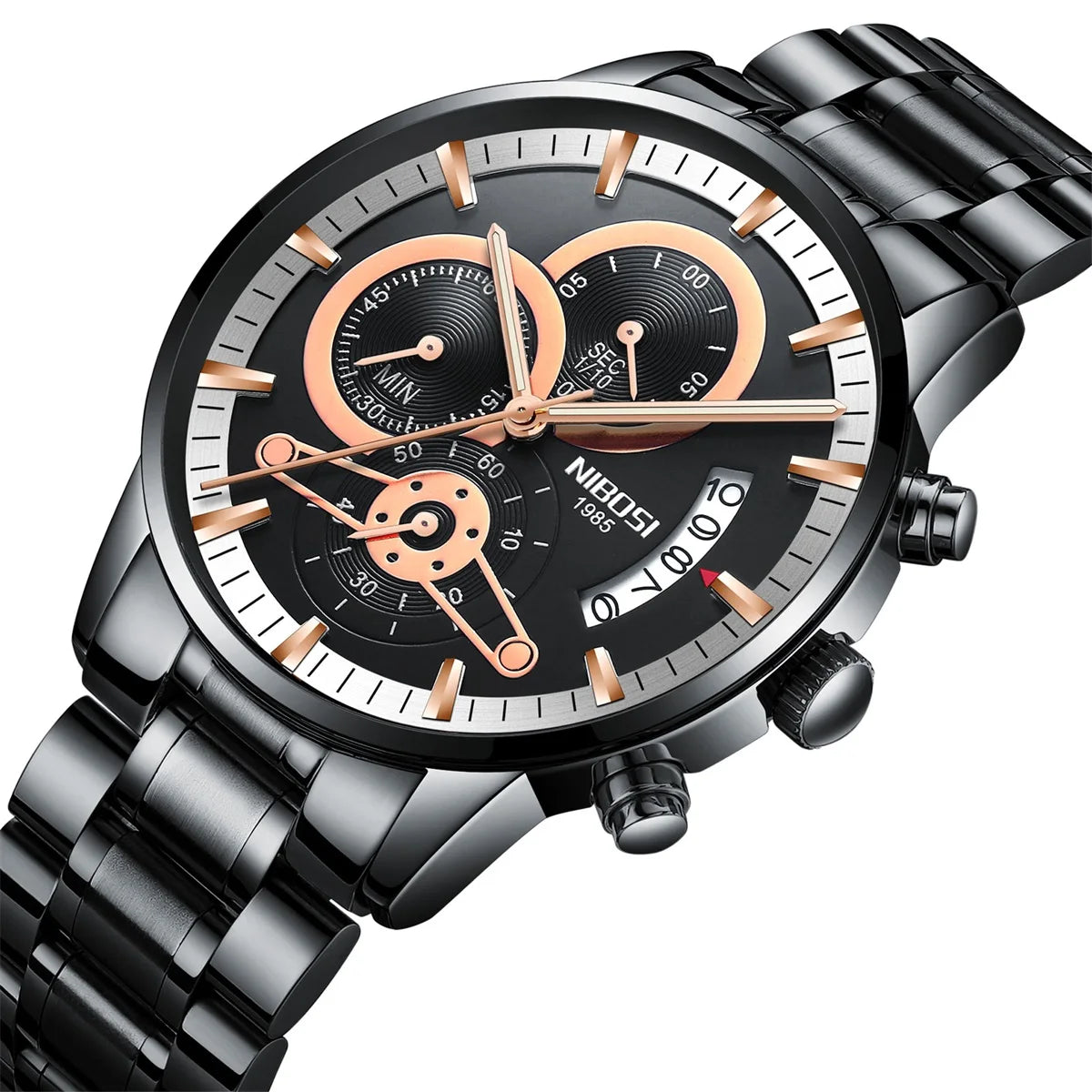 Customize Logo NIBOSI 2309-1 Luminous Calendar Wristwatch Watch Men Relogio Masculino Date Watch Quartz