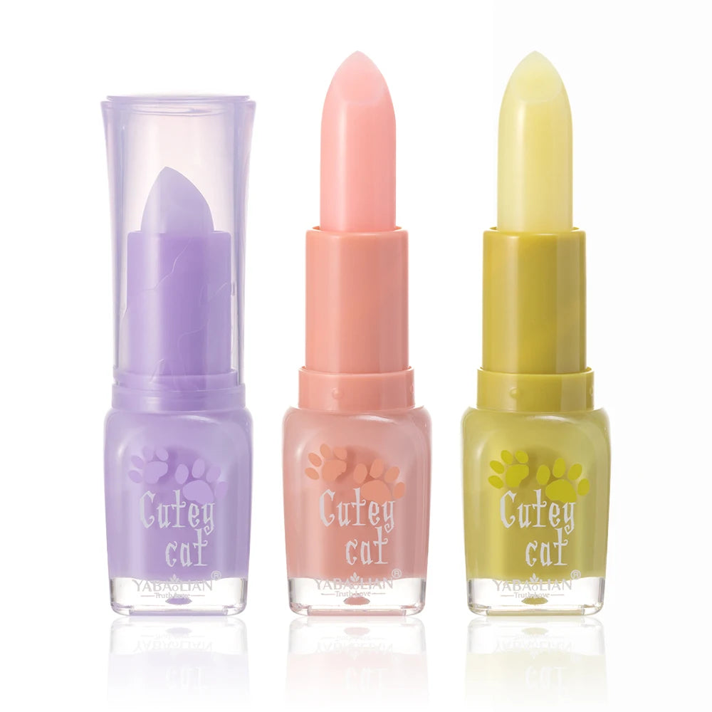 Natural Organic 3 Color Lip Chapstick Moisturizing Nourishing Chapstick Lip Balm