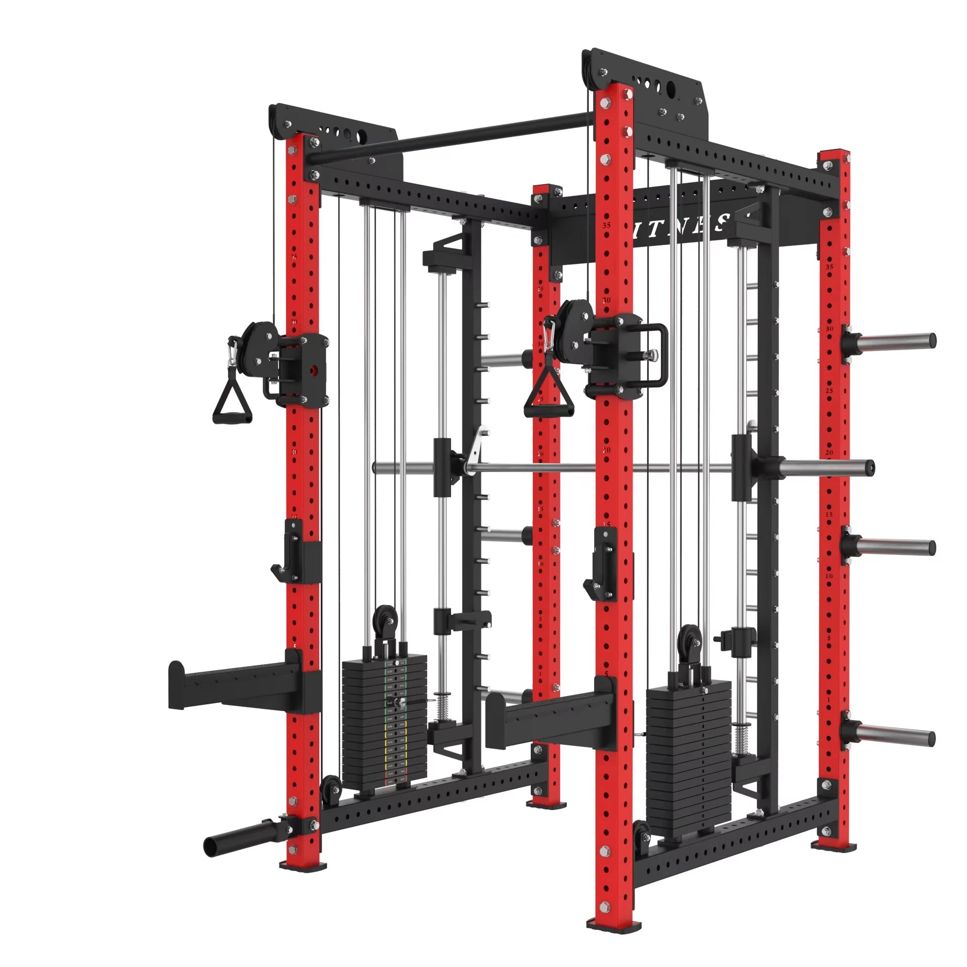 New Steel Multi-Functional Gym Trainer Power Squat Rack Fitness Equipment Smith Machine Squat Rack Origin
